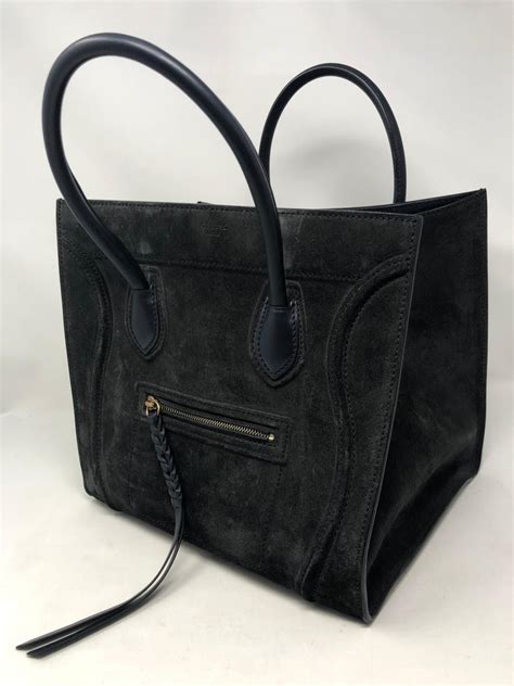 celine green suede phantom bag|Celine fuzzy phantom bag.